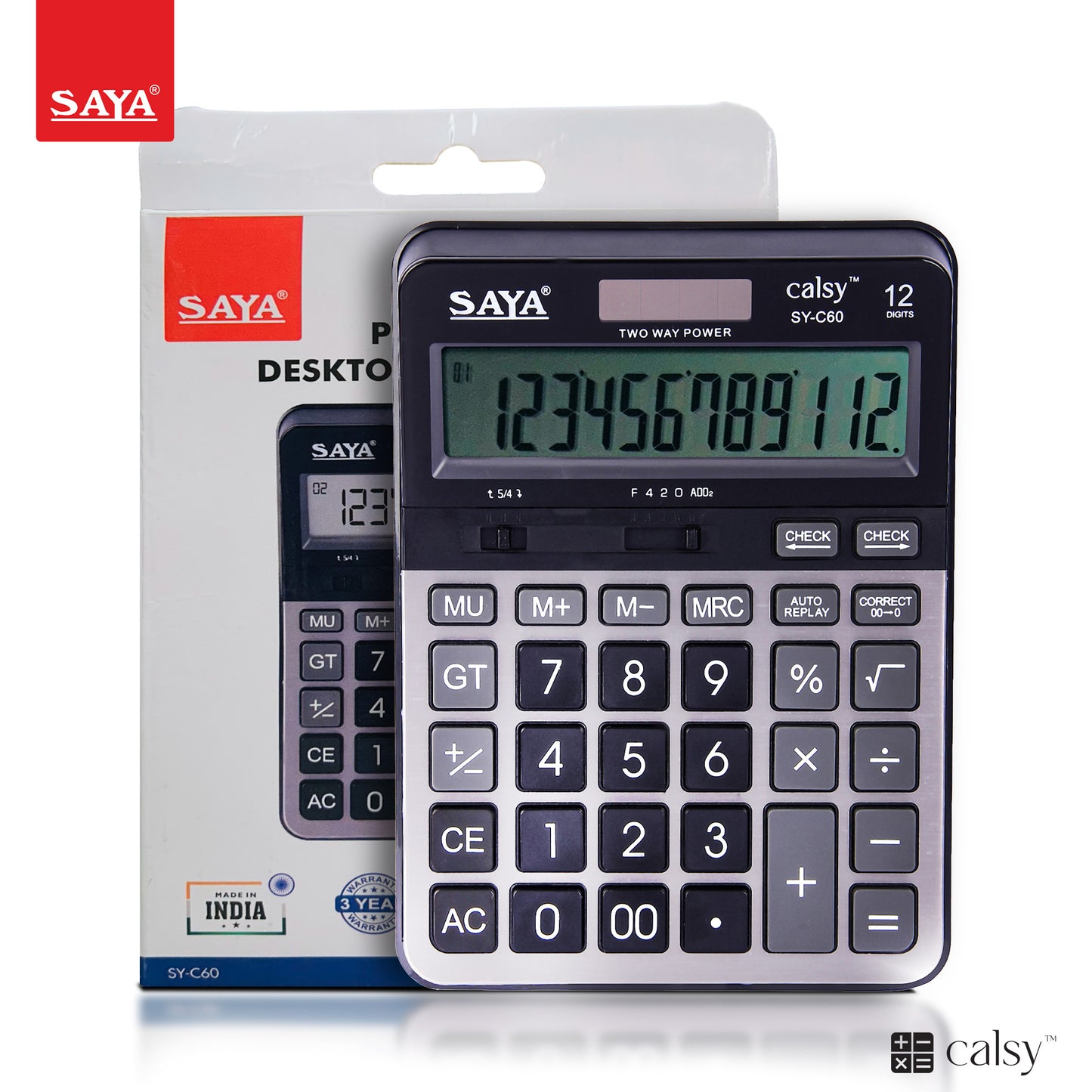 Saya Premium Desktop Calculator – Sleek Design with Superior Performance! (SY-C60)