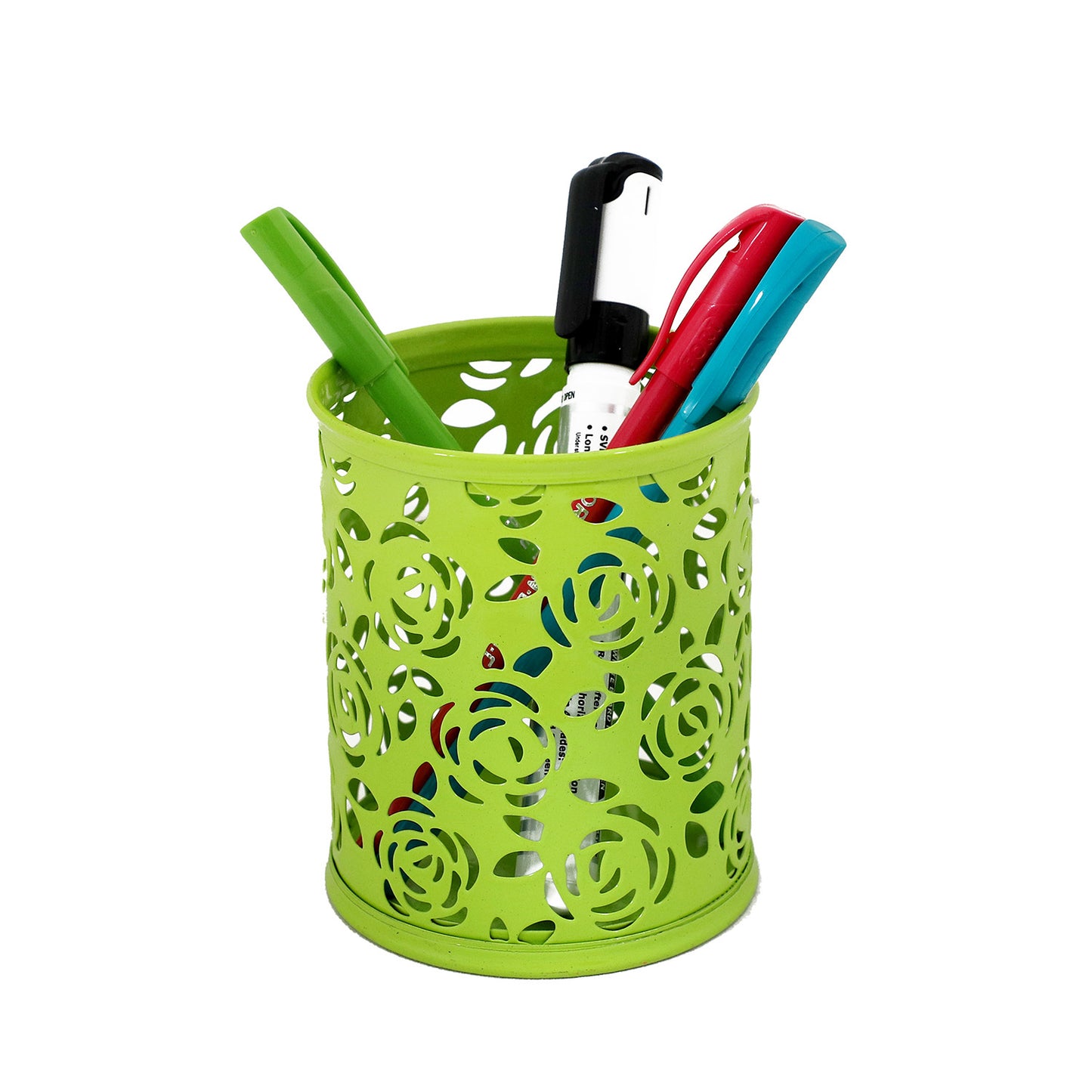 Saya Classic Metal Pen Stand – Laser-Cut Attractive Design for Stylish Desk Organization( SY-PS01)