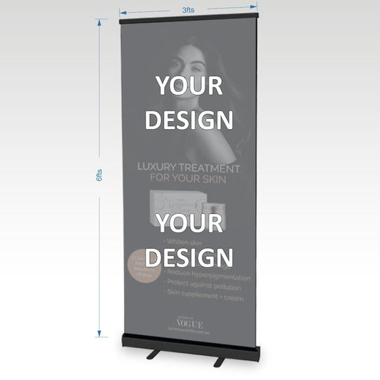 Rollup Standee Black Coated 3x6fts