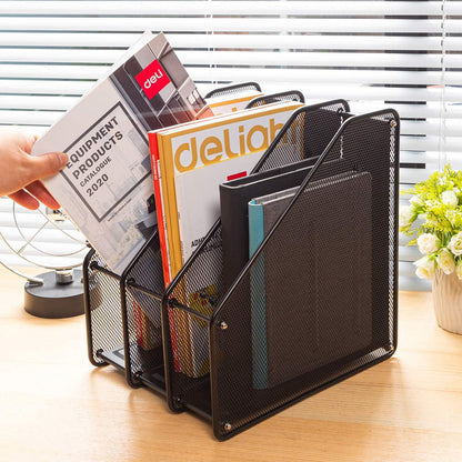 Saya 3-Tier Metal Mesh Magazine Rack – Stylish and Durable Organizer for Home or Office (SY-116)