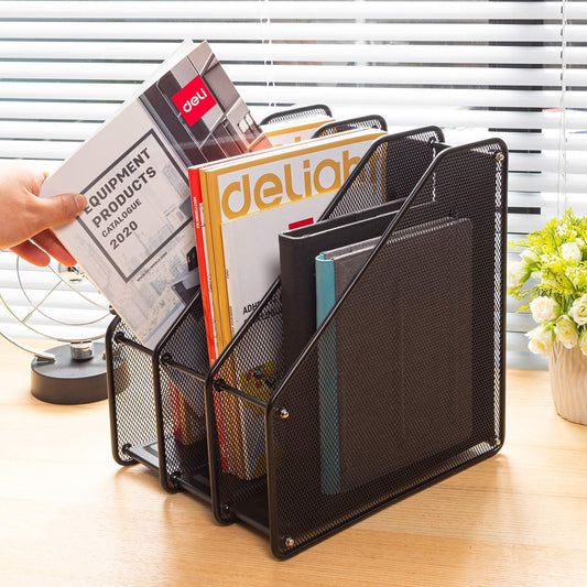 Saya 3-Tier Metal Mesh Magazine Rack – Stylish and Durable Organizer for Home or Office (SY-116)
