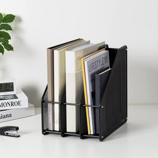 Saya 3-Tier Metal Mesh Magazine Rack – Stylish and Durable Organizer for Home or Office (SY-116)