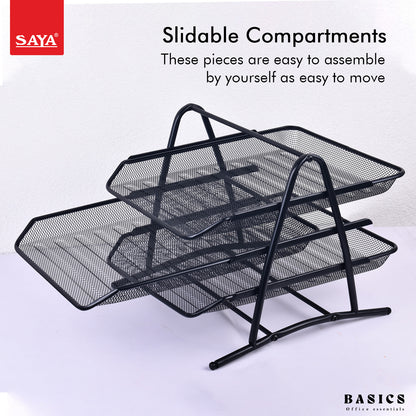Saya 3-Tier Metal Mesh Document Tray – Durable and Stylish Organizer for Office Supplies (SY-146)