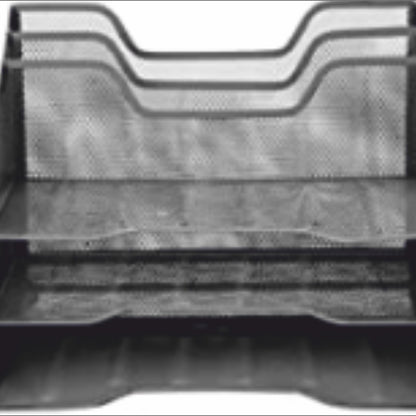 Metal Mesh 3-Tier Document Tray with Magazine Rack – Laser-Cut Design for Efficient Organization (SY-148)