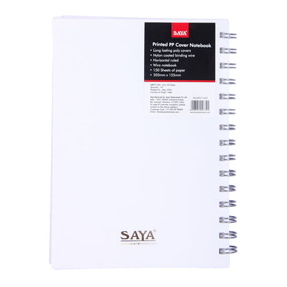Premium A5 Spiral Notebook with Printed PP Cover, 160 Pages, Wire Binding ( SY-1603)