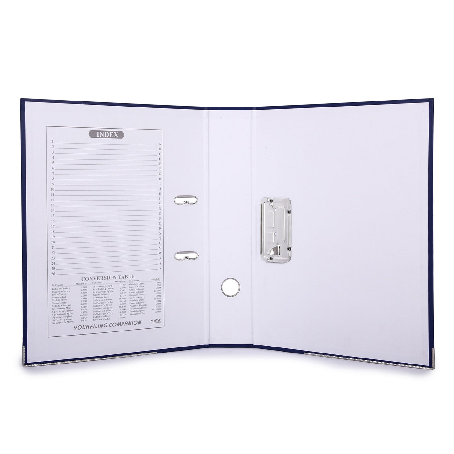 Saya Fashion Lever Arch File – PVC + Paper, FS Size, Stylish Design with Spine Label (SY-901)