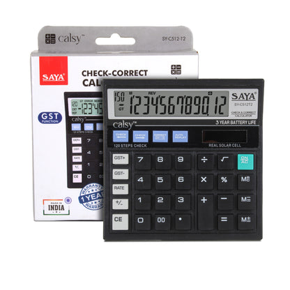 Saya Basic Check & Correct Desktop Calculator – Accurate and Easy-to-Use! (SY-C512)