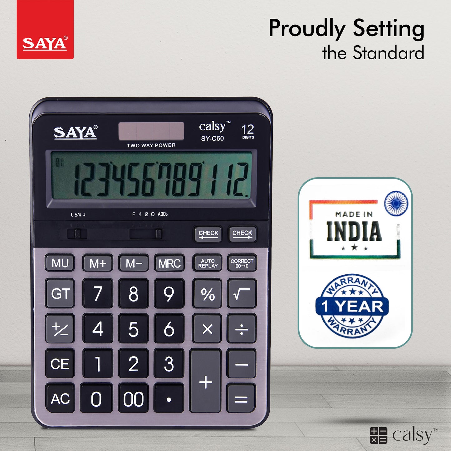 Saya Premium Desktop Calculator – Sleek Design with Superior Performance! (SY-C60)
