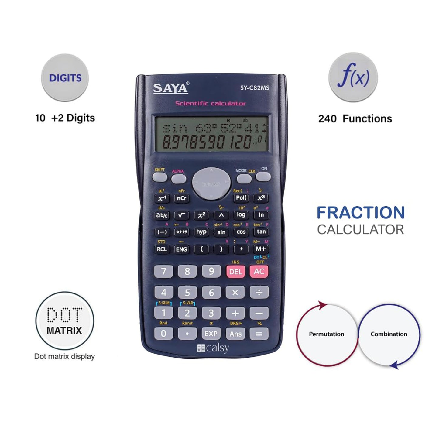 Saya 240 - Function Scientific Calculator – Advanced Features for Precision and Performance! (SY-C82)