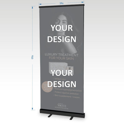 Rollup Standee Black Coated 3x6fts