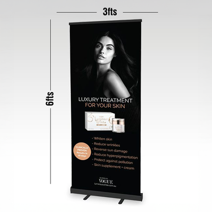 Rollup Standee Black Coated 3x6fts