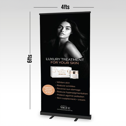 Rollup Standee Black Coated 4x6fts